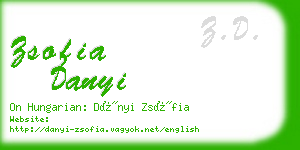 zsofia danyi business card